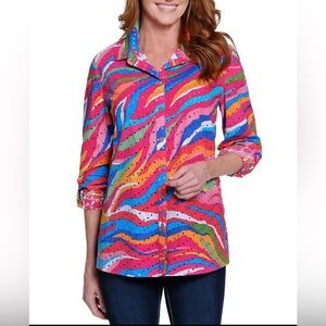 NWT John Mark Multicolor Button-Down Shirt size XL